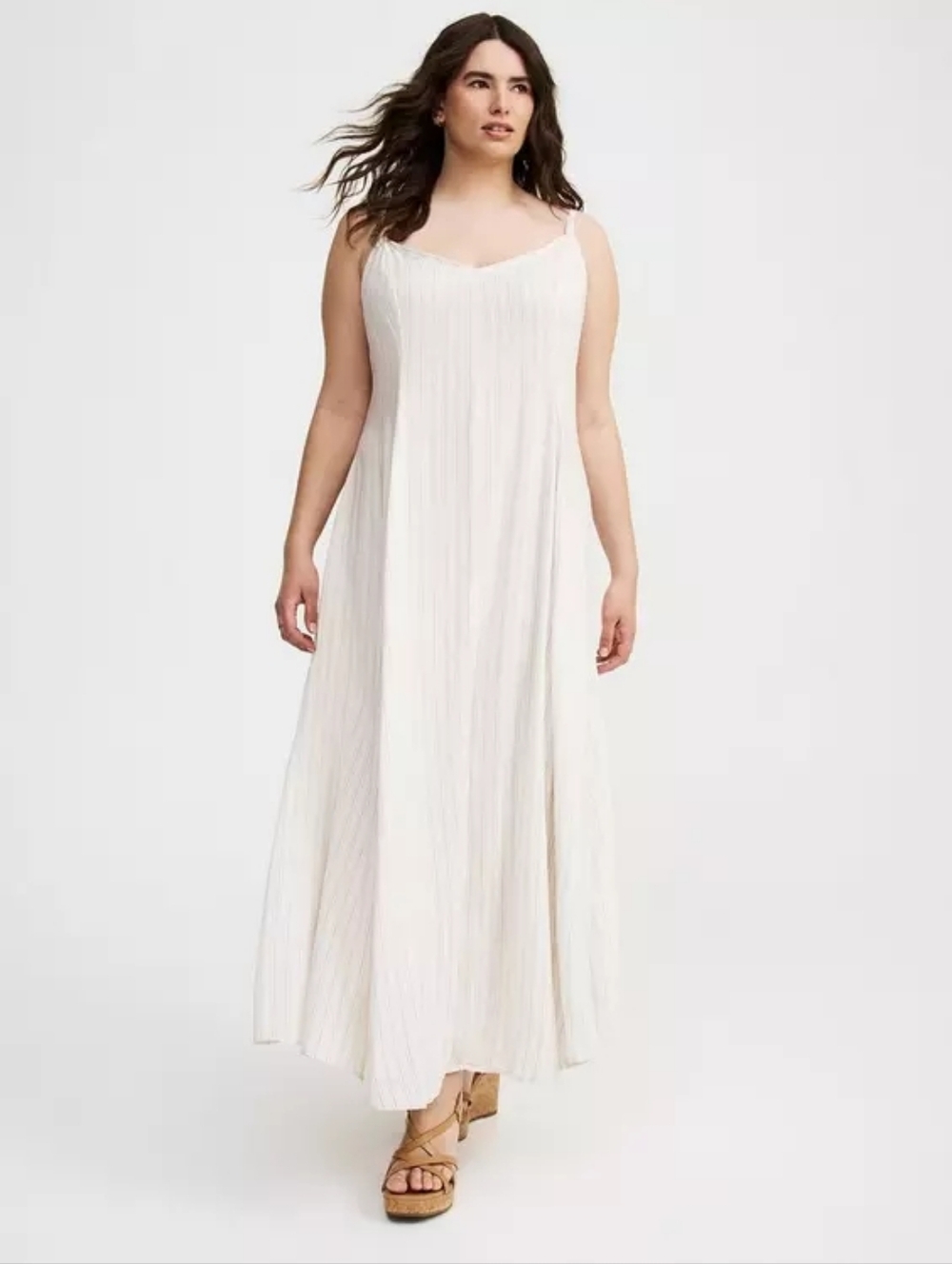 Torrid Size 00 Trapeze Maxi Dress with Adjustable Straps fits L/XL